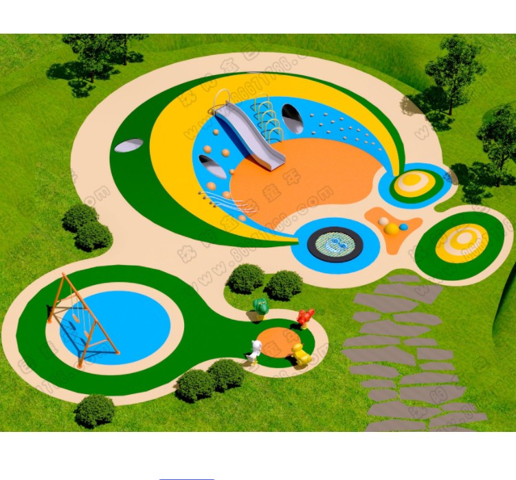 兒童游樂場(chǎng)塑膠地板實(shí)景圖3